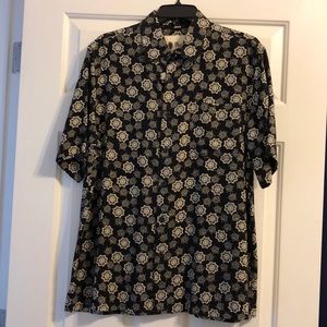 Vintage Silk short sleeve button up